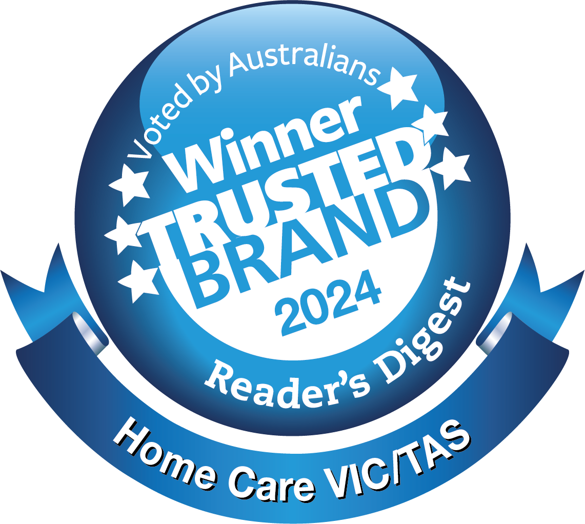 Winner trusted brand 2024 Home Care Vic and Tas logo