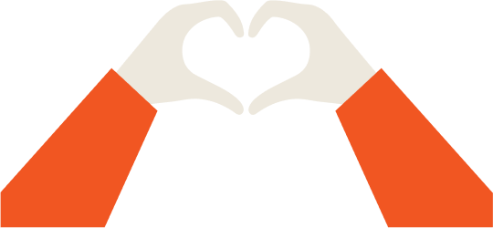 Hands making heart shape
